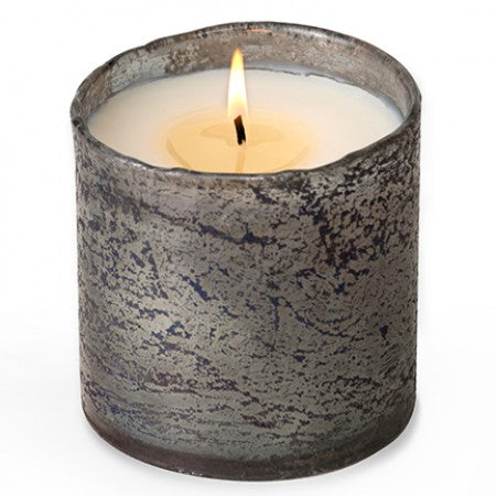 Himalayan Candle Smoky Grey Artisan Blown Glass Tumbler - Ginger Patchouli